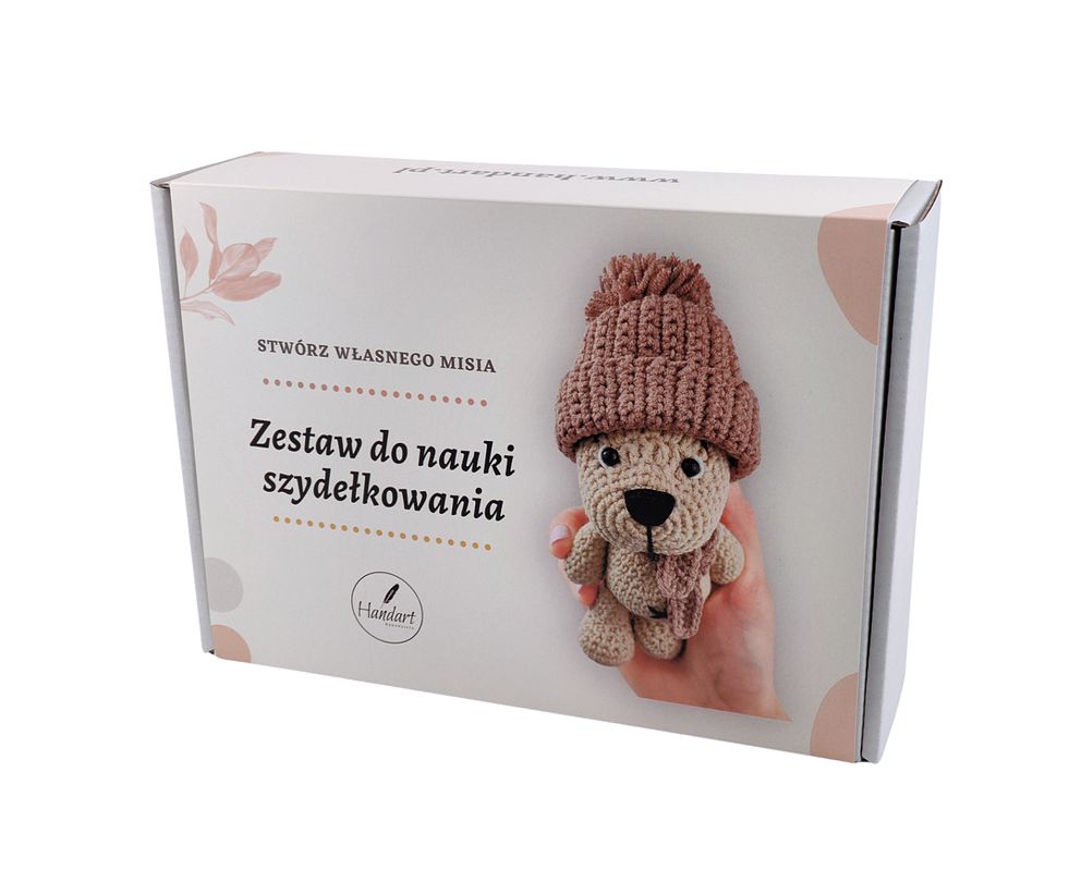 Zestaw do nauki szydełkowania - miś Edi
