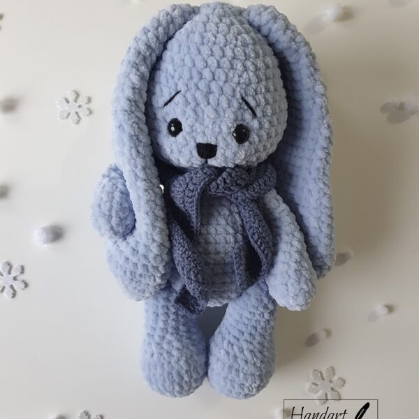 Króliczek z szalikiem - Tusia (niebieska)