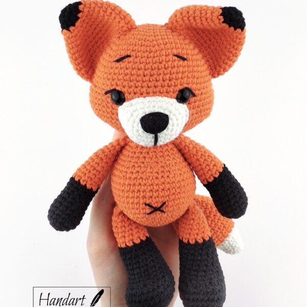 Lisek na szydełku - Felek (pomarańczowy)